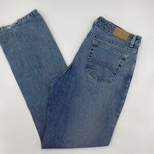 Tommy Hilfiger Sz 10 R Classic Fit 33x31 Jeans Women Stretch Denim Fray Hem